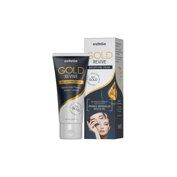 Gold Revive Plus crema facial antiedad con colágeno y oro para rejuvenecer la piel